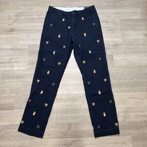 Polo Ralph Lauren Crest Embroidered Logo Slim Fit Chino Pants Men 32 x 32 Blue